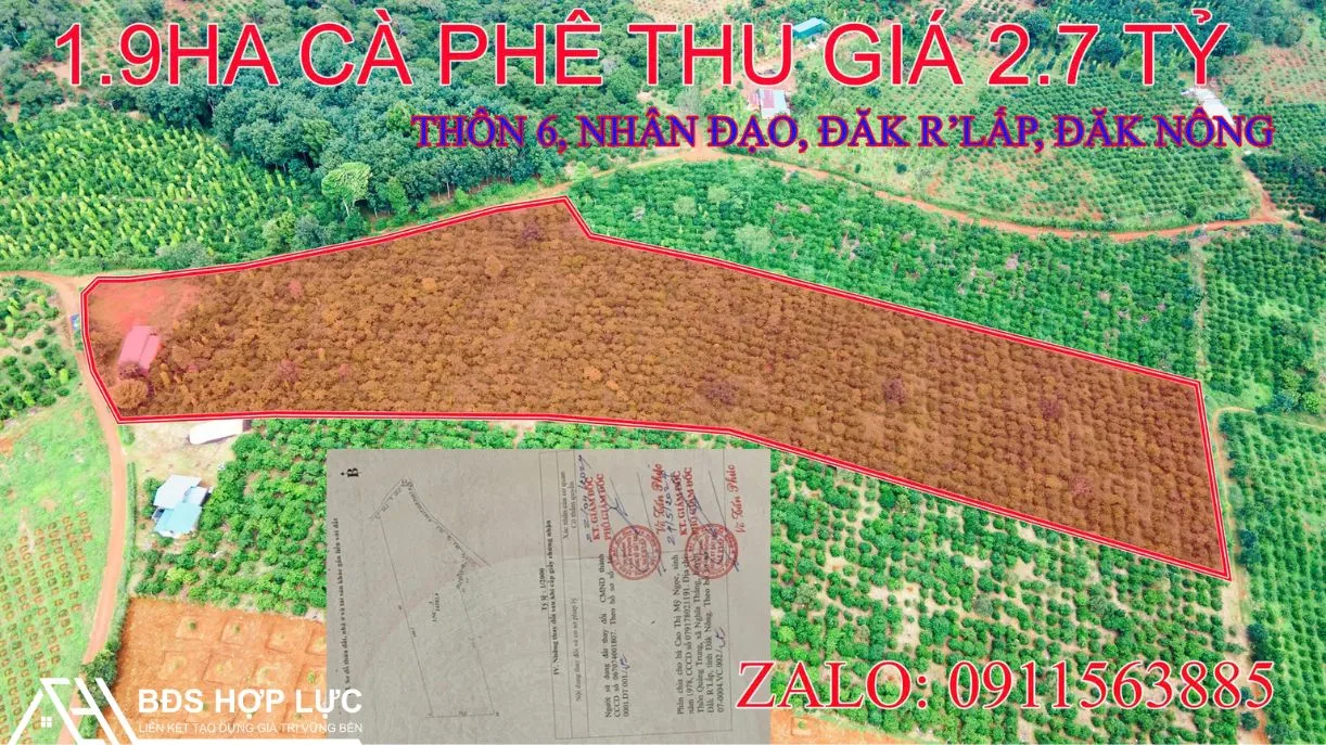 Bán Rẫy 1HA9 Tại Thôn 6 Nhân Đạo