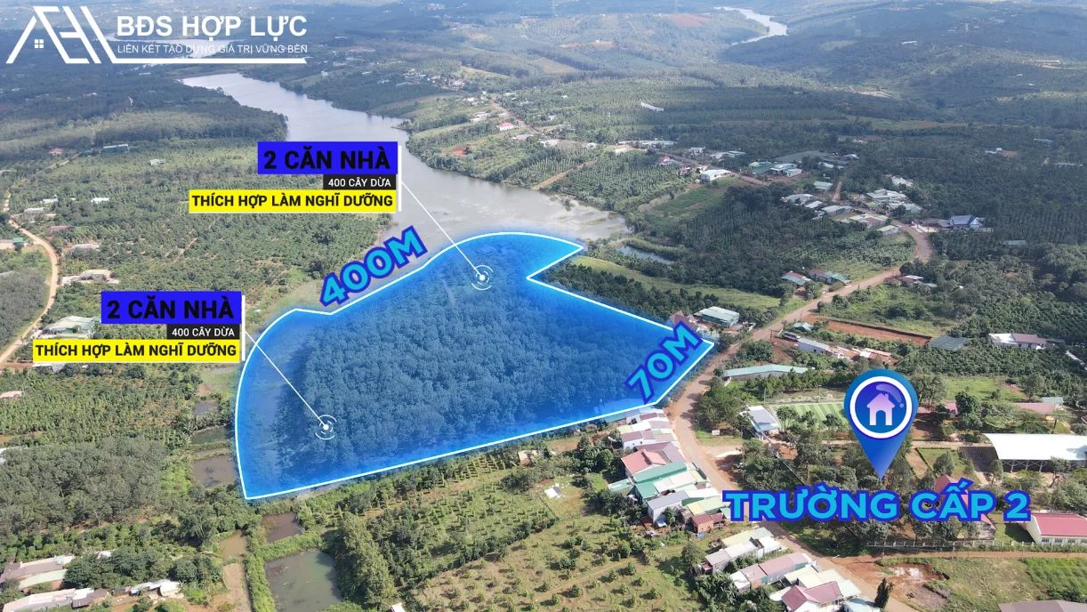 Bán BĐS 4HA Ôm Đường Nhựa 70M Ôm Hồ 300M Tại Nhân Đạo