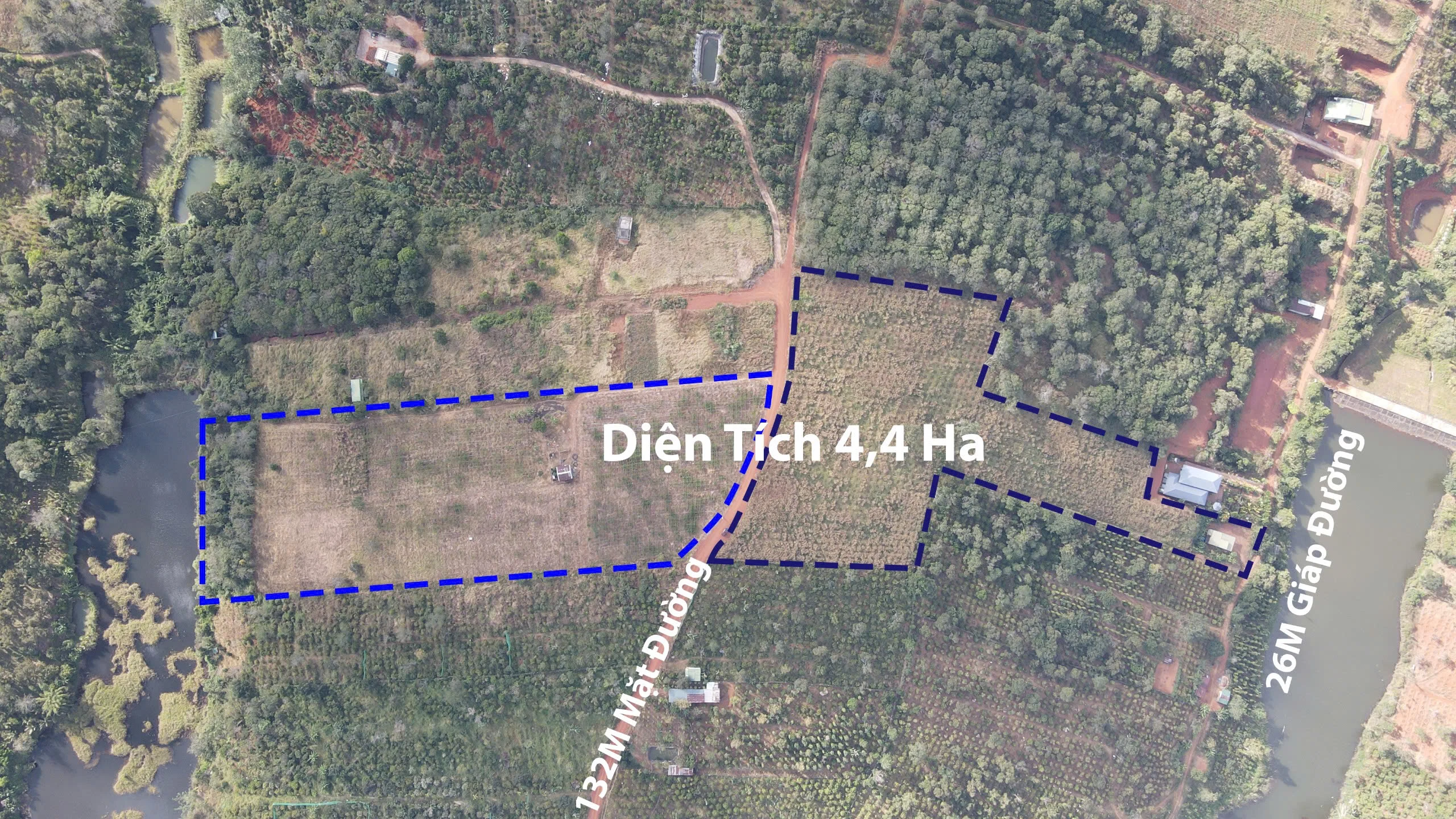 BÁN LÔ ĐẤT LỚN 4HA – ÔM 180M MẶT ĐƯỜNG – VỊ TRÍ TIỀM NĂNG NAM GIA NGHĨA
