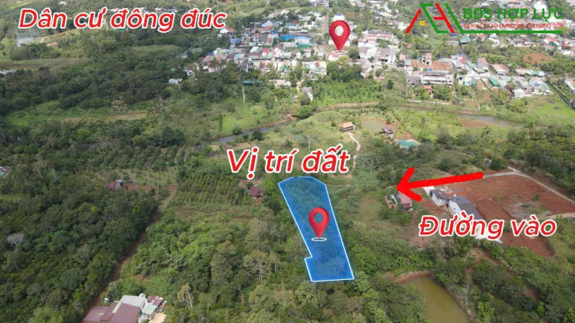 ĐẤT VƯỜN 2.000M² – 300M² THỔ CƯ – MT BÊ TÔNG 22M