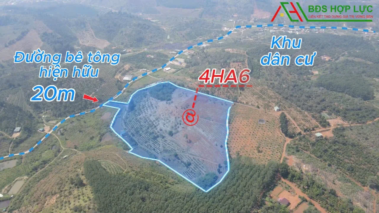 BÁN RẪY 4.6HA – FULL TIỆN ÍCH- CHỈ 770 Triệu/ha