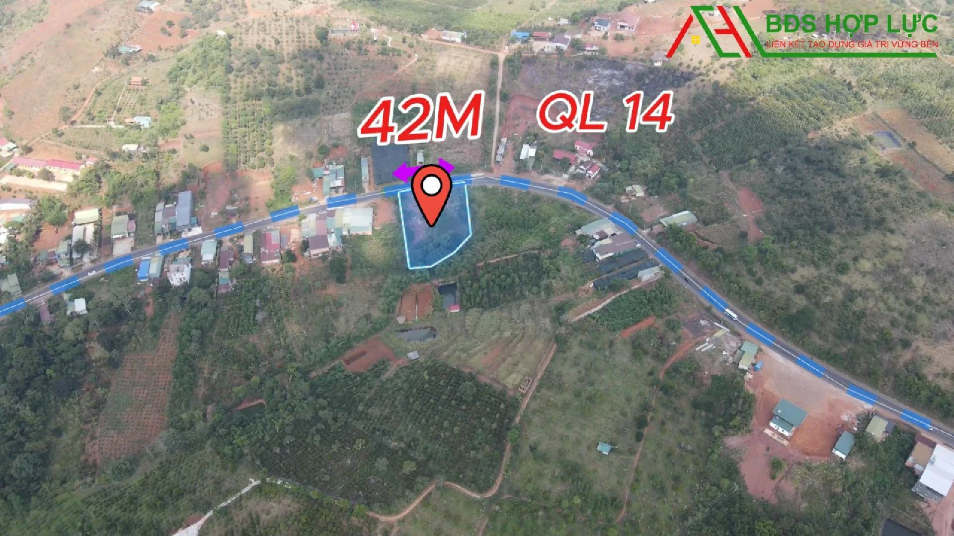 LÔ ĐẤT MẶT QL14 – NGANG 42M- CÓ 200 M2