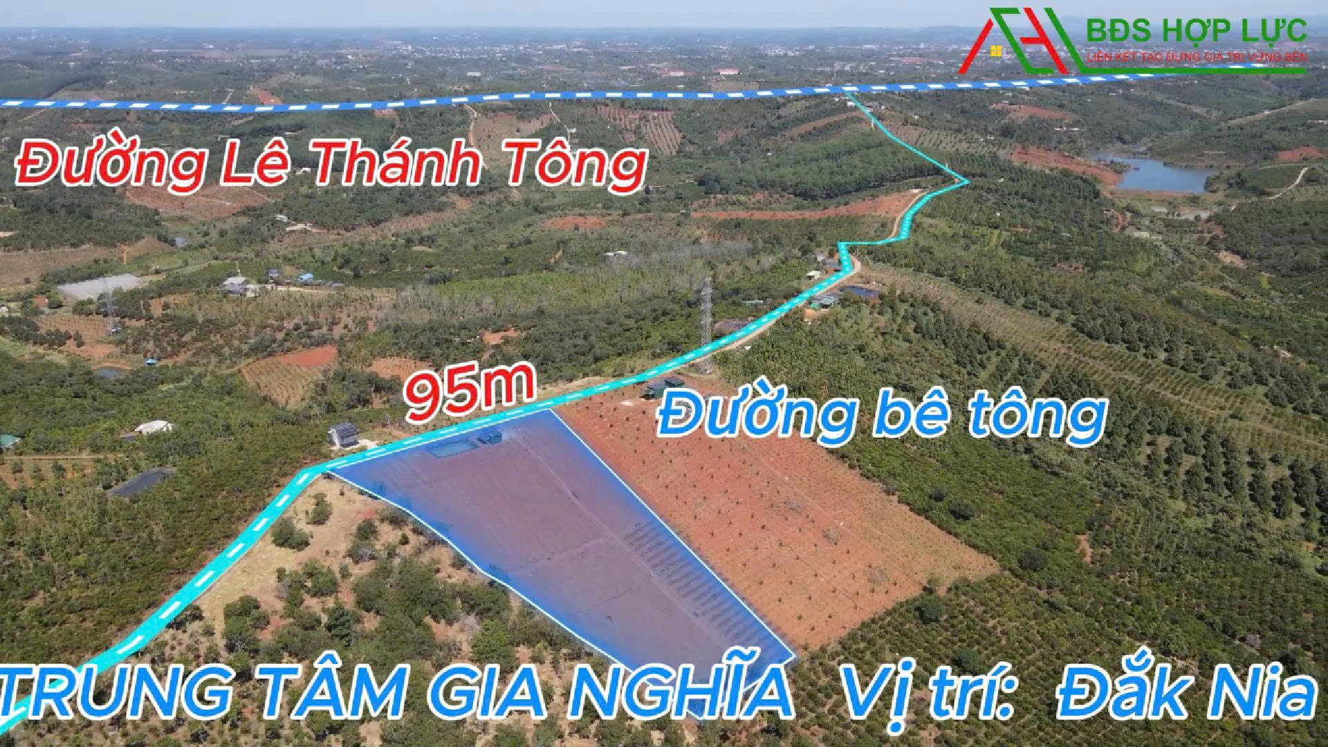 BÁN 9,1 SÀO ĐẤT VƯỜN – MẶT TIỀN 95M ĐƯỜNG BÊ TÔNG – GẦN TRUNG TÂM GIA NGHĨA